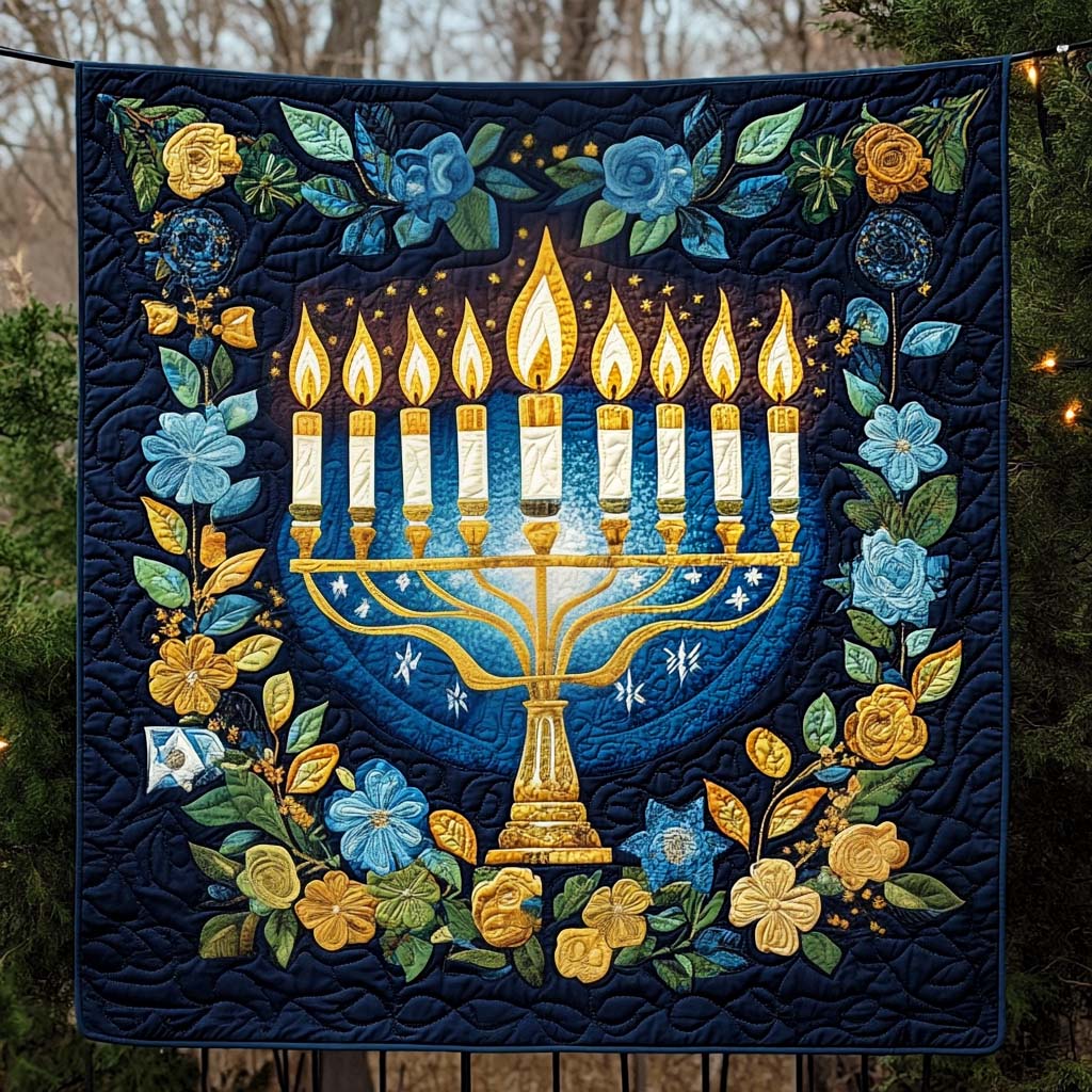 Luminous Celebration Quilted Blanket Great Hanukkah Gifts