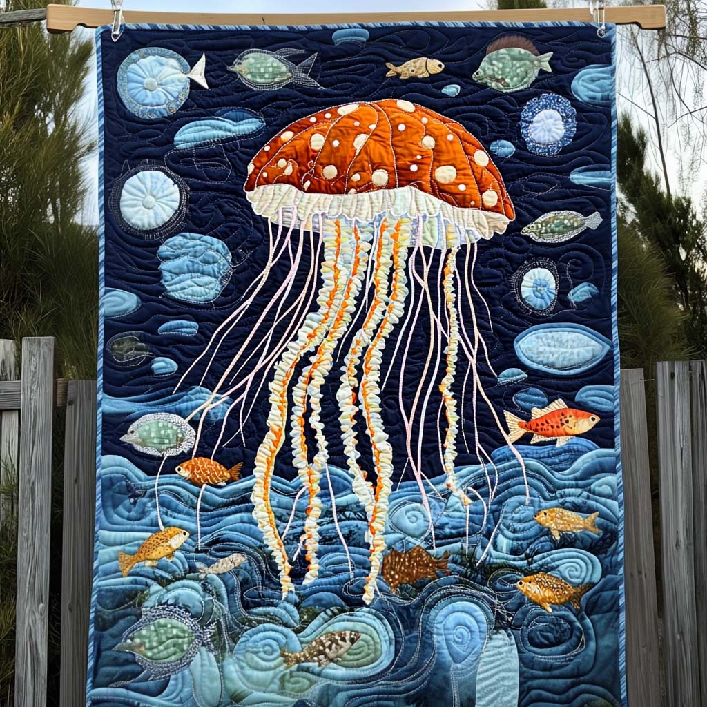 Luminous Jelly Quilted Blanket Christmas Gifts For Ocean Lovers