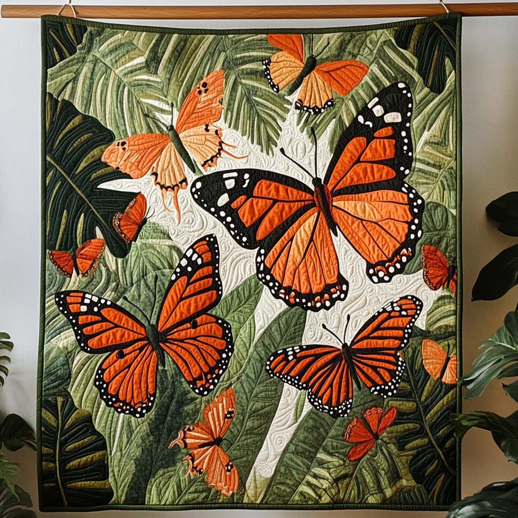 Luminous Wings Quilted Blanket Birthday Gifts With Butterflies