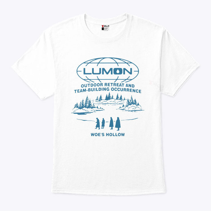 Lumon Outdoor Retreat And Team Building Occurrence Woes Hollow T-Shirt Lumon Outdoor Retreat And Team Building Occurrence Woes Hollow T-Shirt