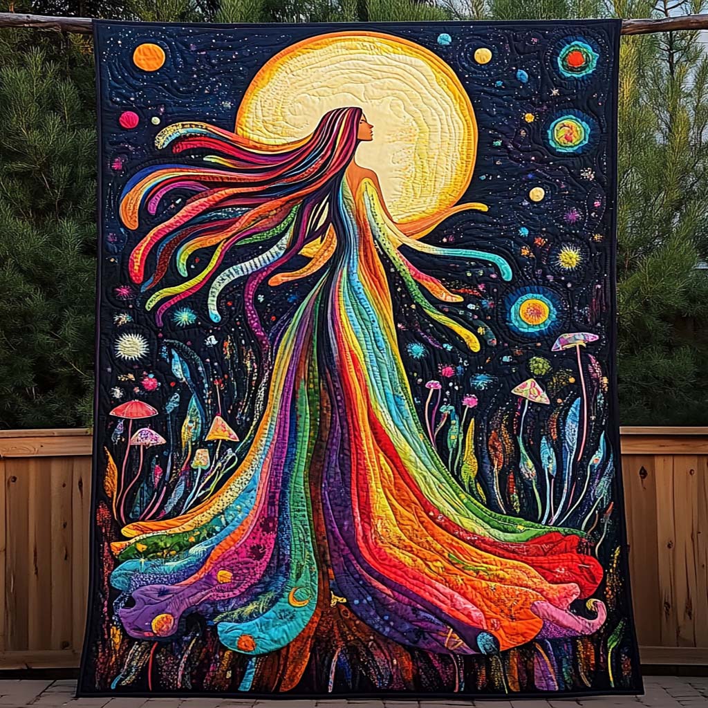 Lunar Elegance Quilted Blanket Cute Blankets For Her