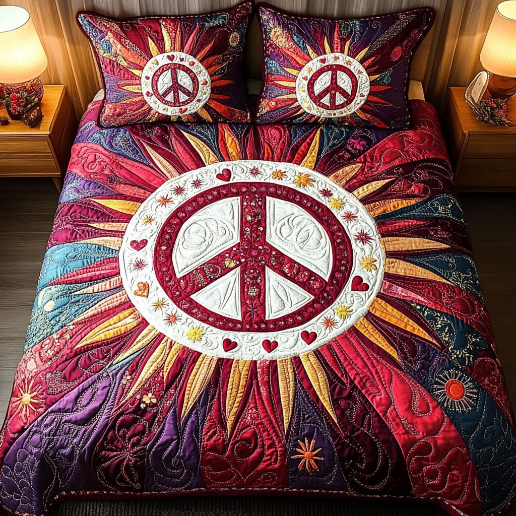 Lunar Love Quilted Bedding Set Bed Decorations Gift Ideas For Hippie Mom