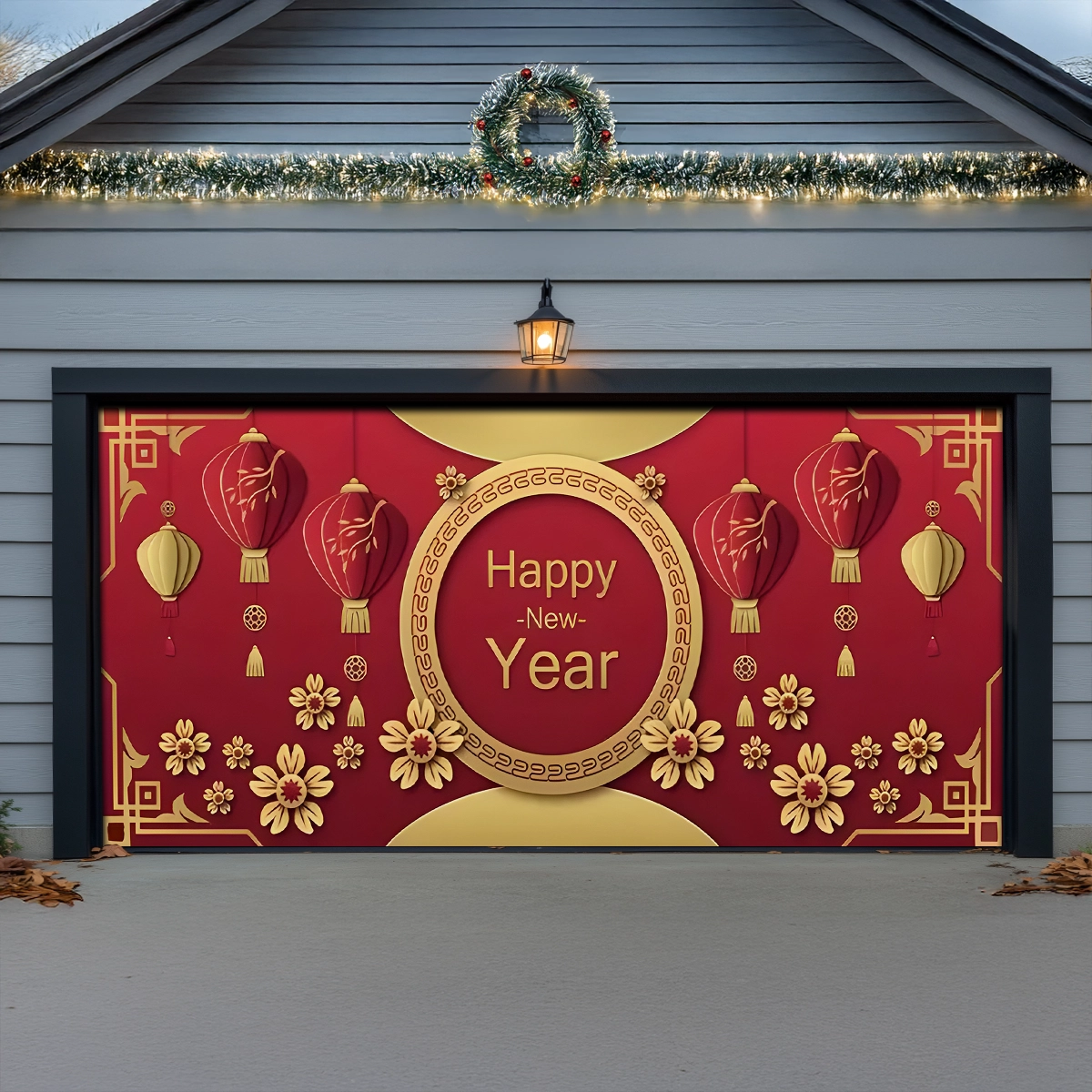 Lunar New Year Christmas Garage Door Banner Christmas Decorations Unique Holiday Gifts