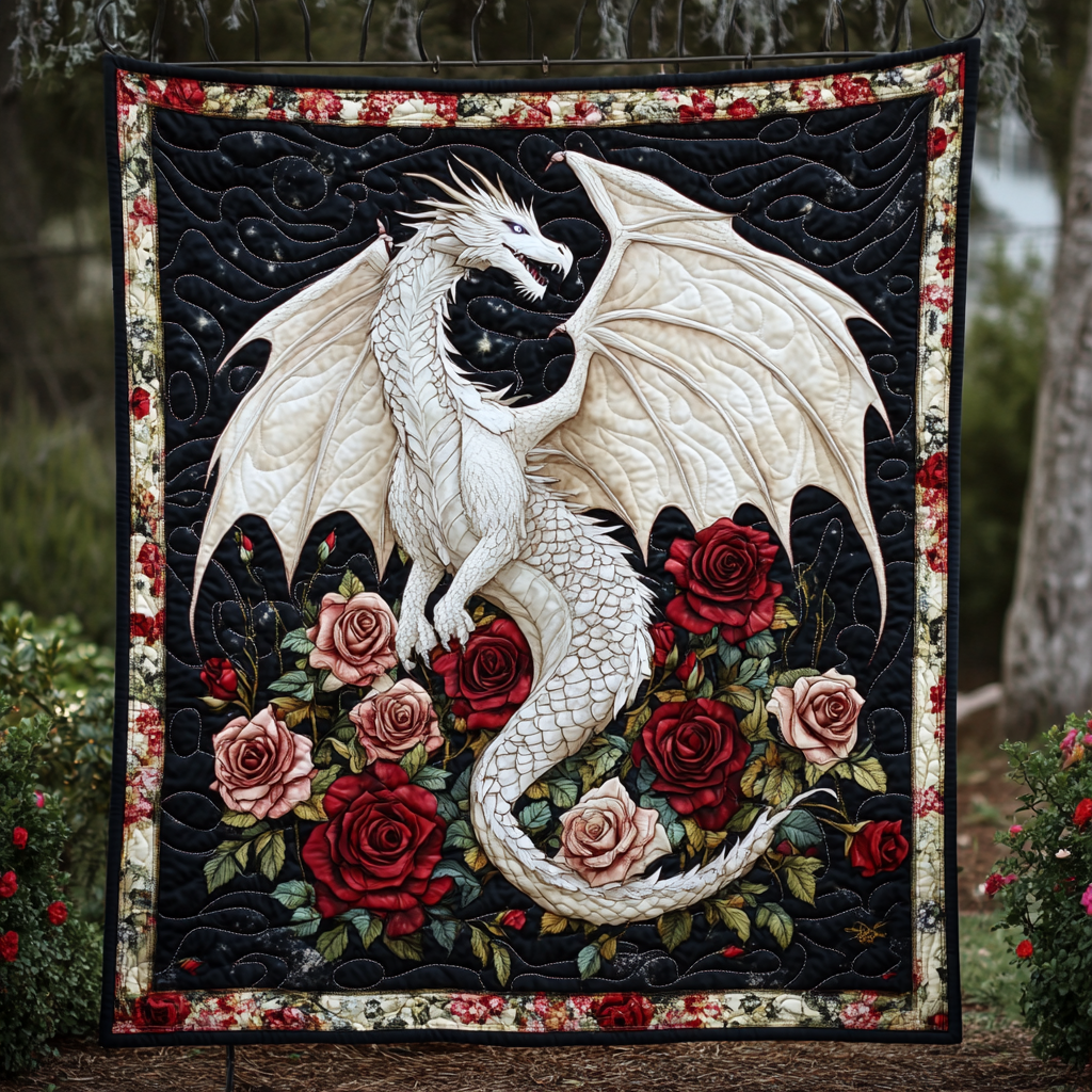 Lunar Scales Quilted Blanket Unique Dragon Gifts