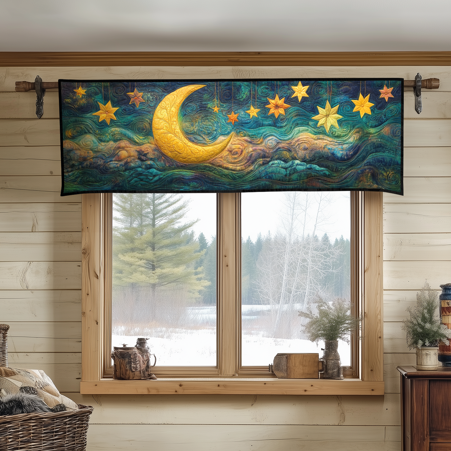 Lunar Serenity Quilted Valance Entrance Way Ideas Christmas Gifts For The Whole Family