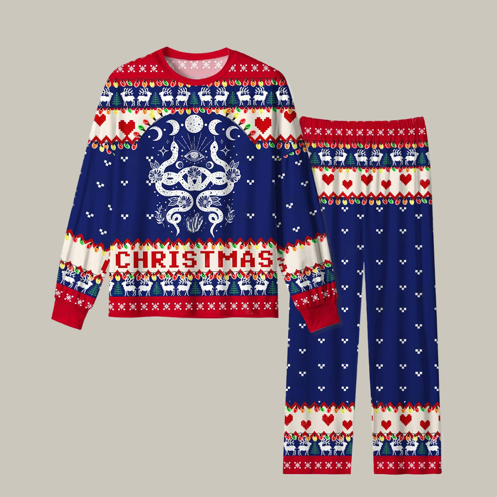 Lunar Serpent Alchemy Christmas Pajamas Fantasy Clothing Christmas Gifts For Tarot Readers