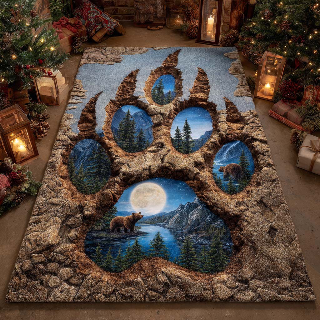 Lunar Tracks Area Rug Christmas Decor Best Bear Gift Ideas