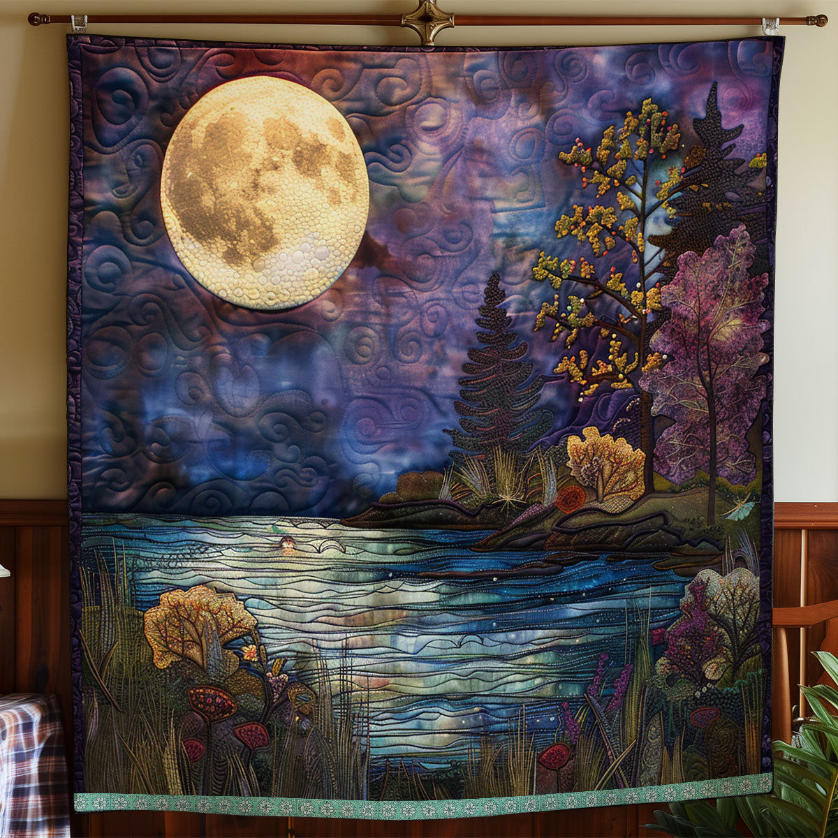 Luna's Serene Waters Quilt Blanket Luxury Throw Blankets Retirement Gift Ideas For Men