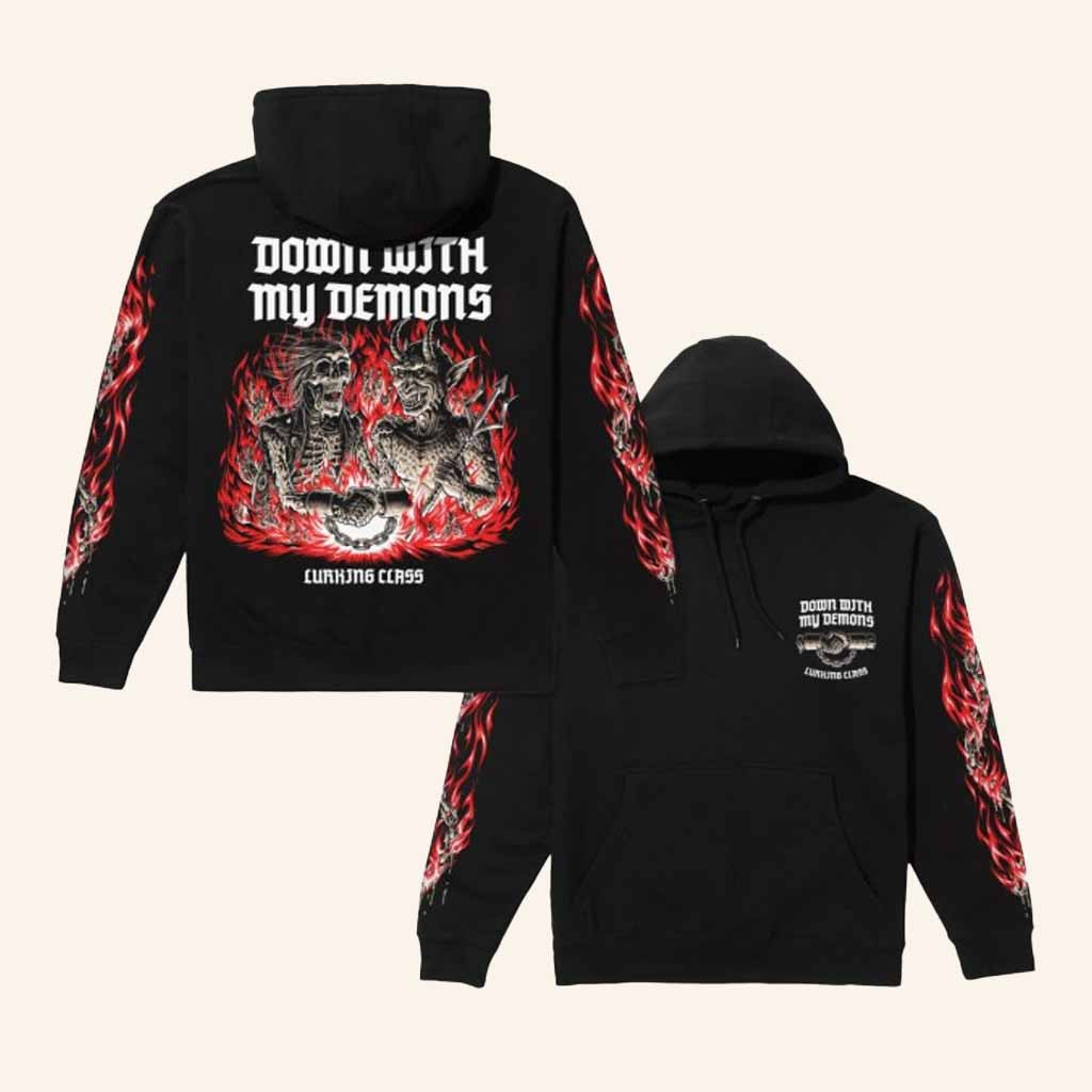 Lurking Class Merch Down With My Demons Hoodie Cool Christmas Gifts For Guys Lurking Class Merch Down With My Demons Hoodie Cool Christmas Gifts For Guys