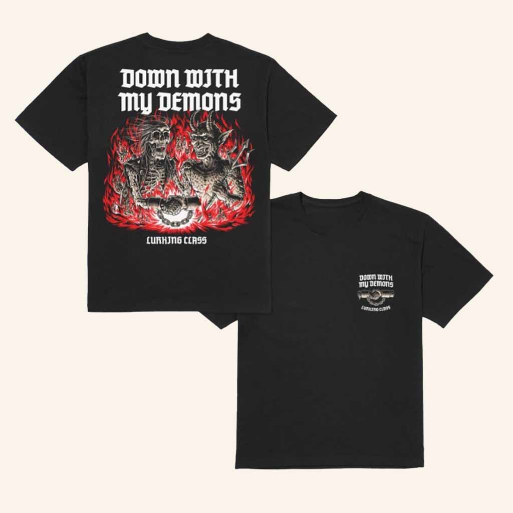 Lurking Class Merch Down With My Demons T-Shirt Christmas Gifts For Young Men Lurking Class Merch Down With My Demons T-Shirt Christmas Gifts For Young Men