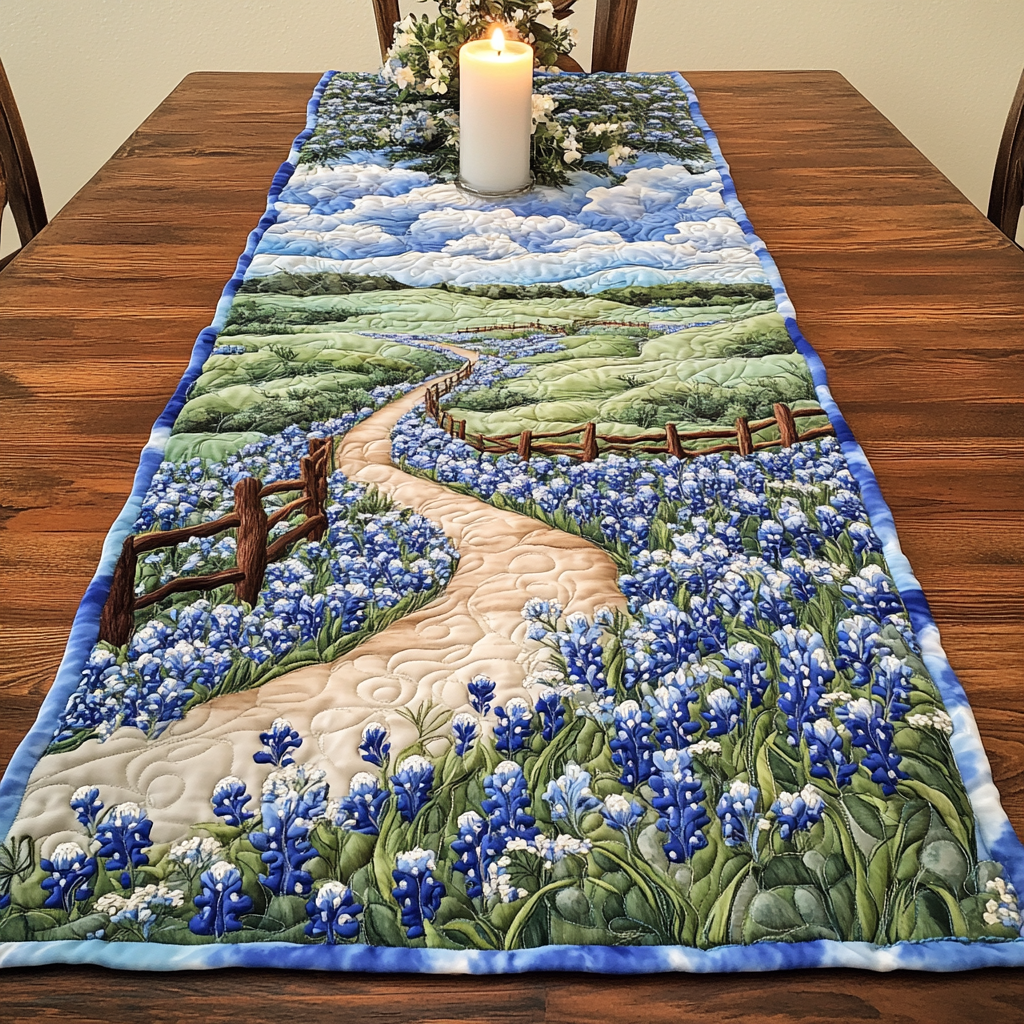 Lush Colors Quilted Table Runner Summer Table Runner Great Gifts For Mom