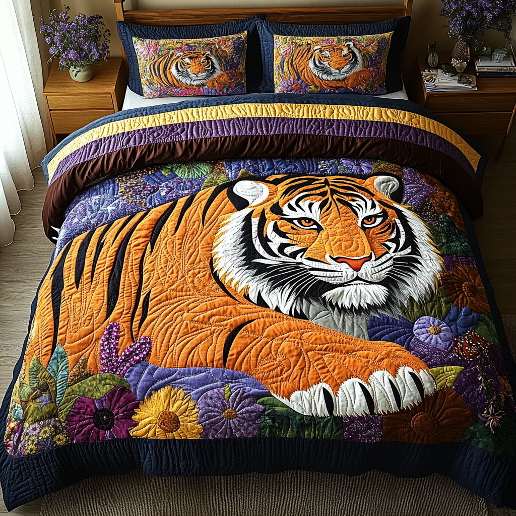 Lush Lair Quilted Bedding Set Luxury Comforter Gift Set for Him or Her