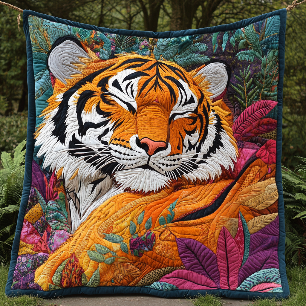 Lush Lair Quilted Blanket Christmas Bedroom Decor Birthday Gifts For Tiger Lovers
