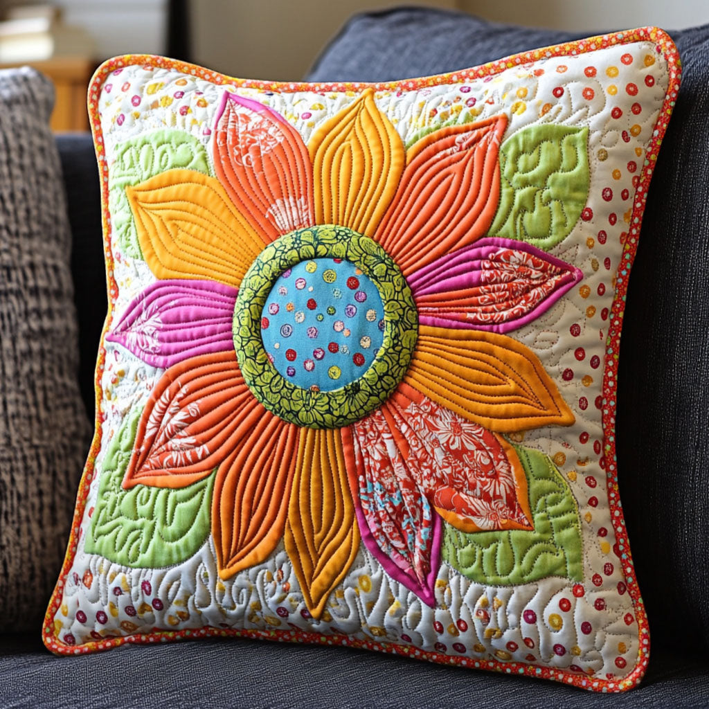 Lush Layers Quilted Pillow Case Throw Pillow Cases Gifts For Sunflower Lovers