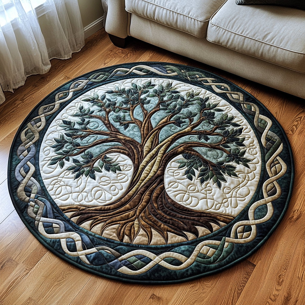 Lush Life Quilted Round Mat Entryway Decor Christmas Gift Ideas For Son'S Girlfriend