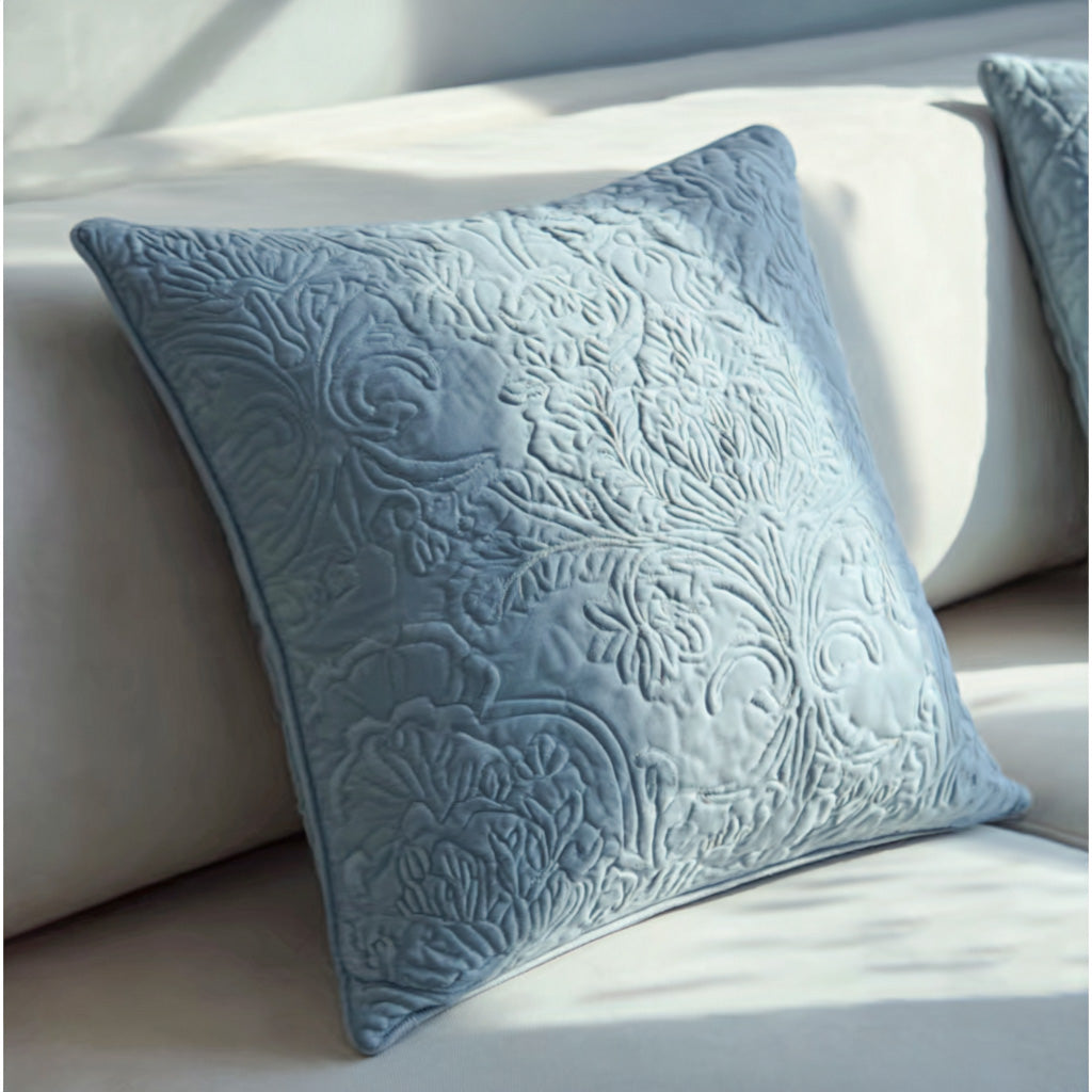 Luxe Blue Quilted Pillow Case Best Cool Pillow Cases Best Friend Presents