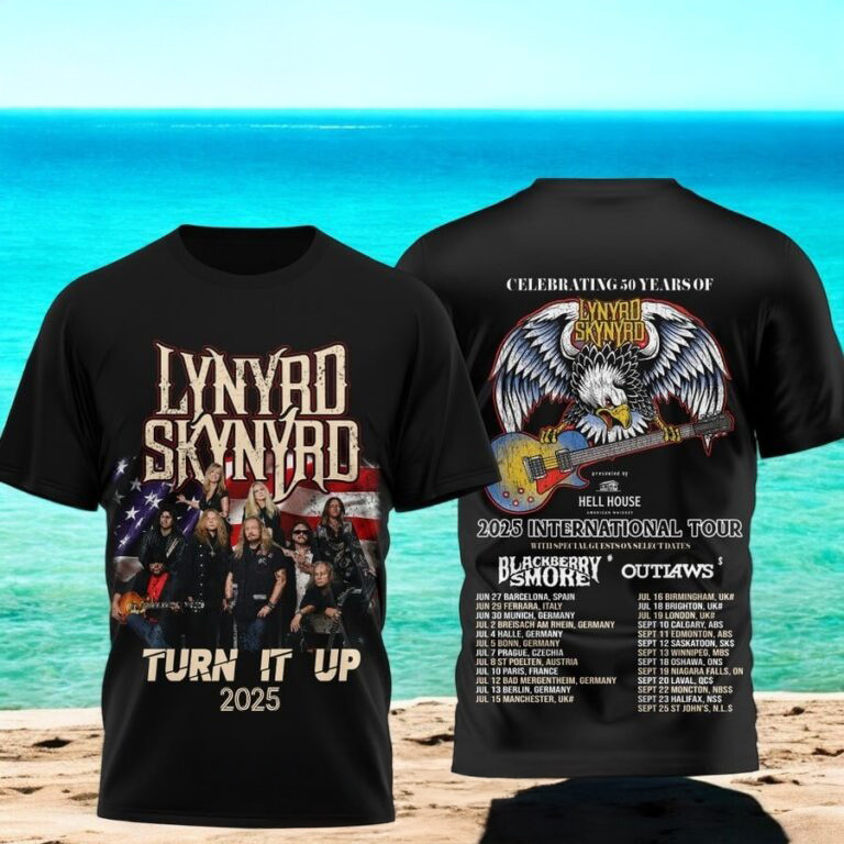 Lynyrd Skynyrd 2025 International Tour 3D Shirt Music Lover Gifts For Him