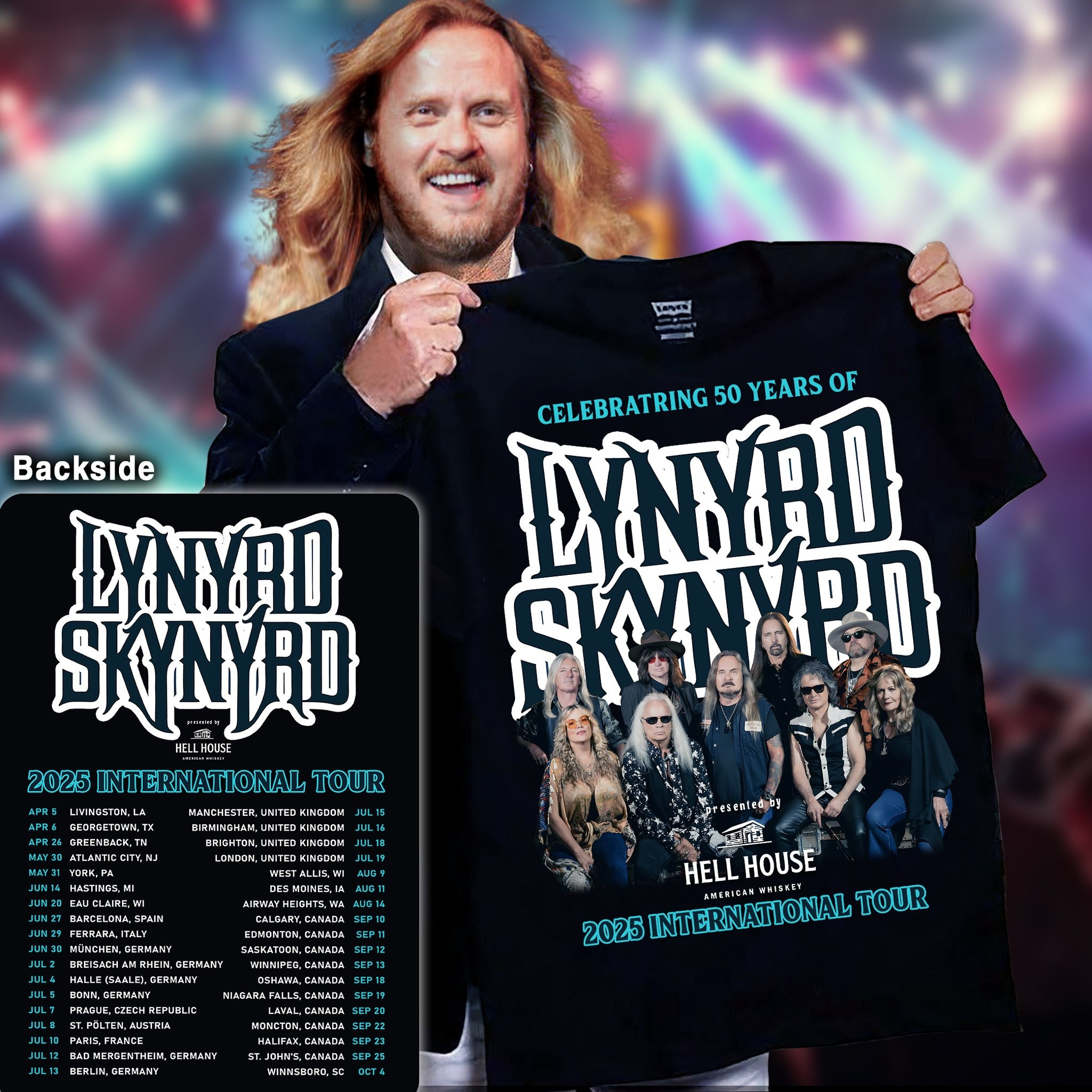 Lynyrd Skynyrd 2025 International Tour Merch T-Shirt Cool Gifts For Fans