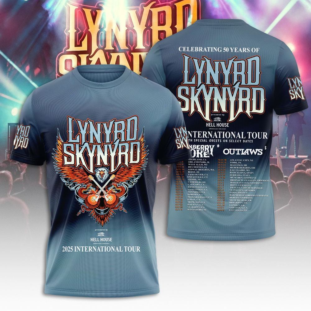 Lynyrd Skynyrd 2025 International Tour T-Shirt Birthday Gifts For Music Lovers