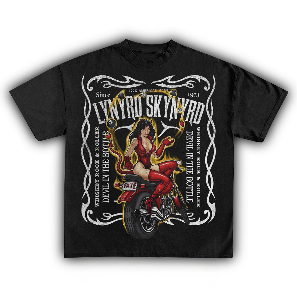 Lynyrd Skynyrd Devil In The Bottle T-Shirt Lynyrd Skynyrd Merch Gifts For Rock Band Fans Lynyrd Skynyrd Devil In The Bottle T-Shirt Lynyrd Skynyrd Merch Gifts For Rock Band Fans