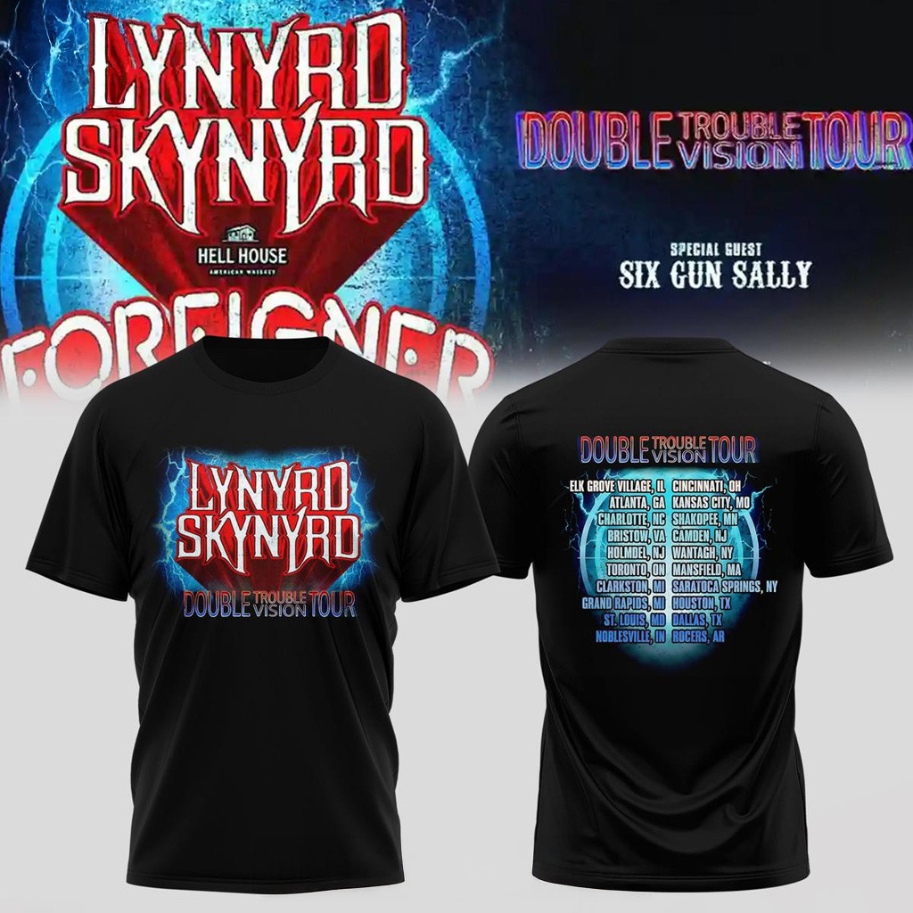 Lynyrd Skynyrd Double Trouble Vision Tour Shirt Lynyrd Skynyrd Merch Gifts For Rock Band Fans Lynyrd Skynyrd Double Trouble Vision Tour Shirt Lynyrd Skynyrd Merch Gifts For Rock Band Fans