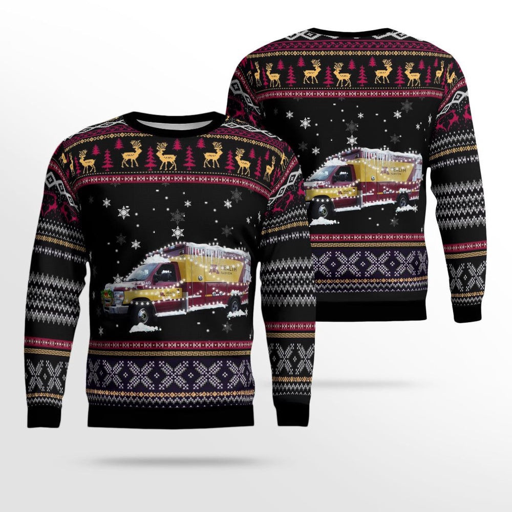 M Health Fairview EMS Christmas AOP Ugly Sweater Christmas Unisex Sweaters Gift For Christmas