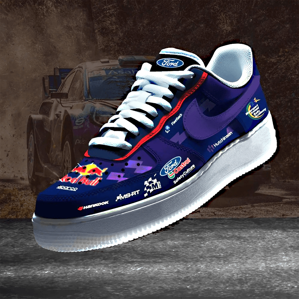M Sport Ford World Rally Team Special Air Force 1 Sneaker Unique Shoes For Sport Fans
