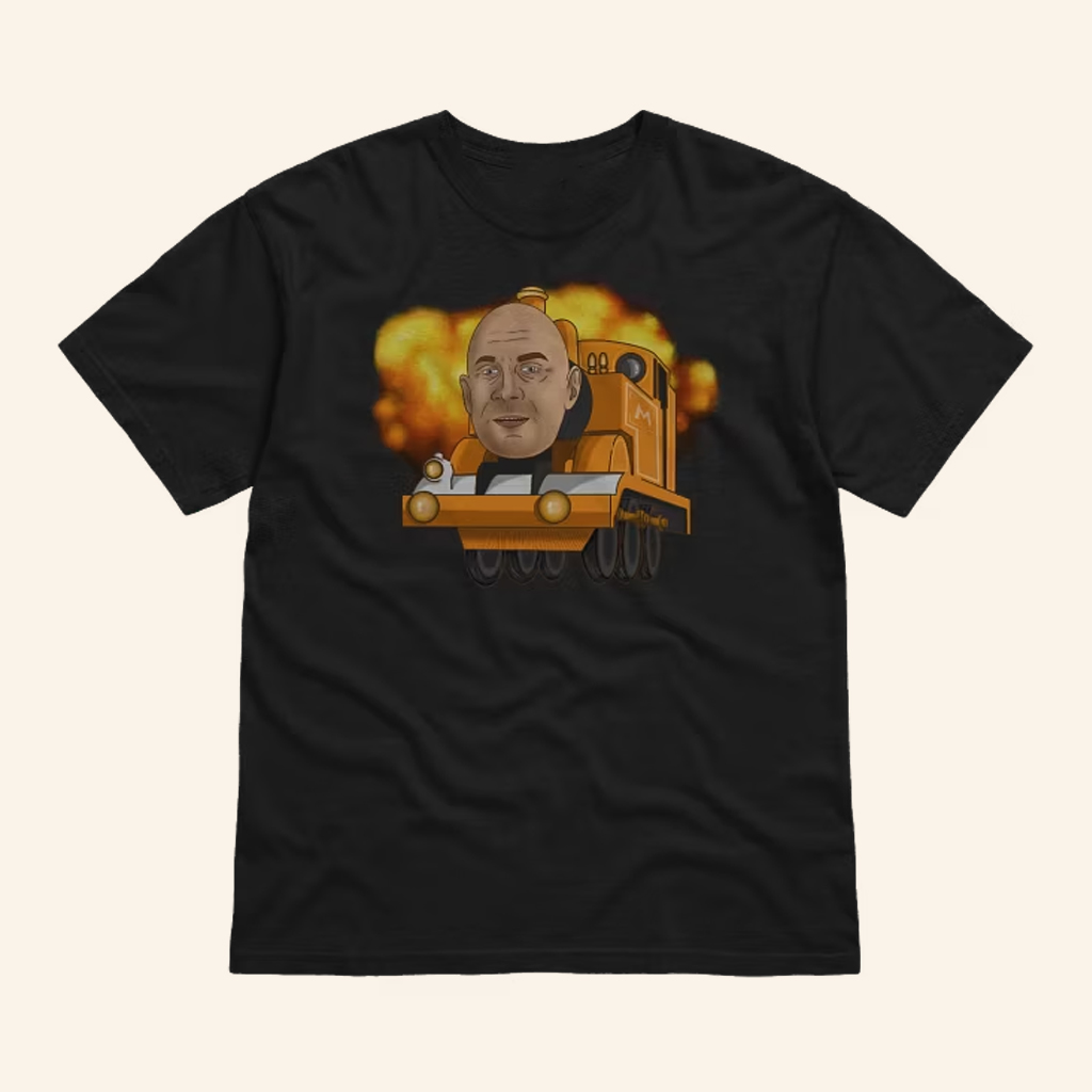 M3RKMUS1C Merch Train Go Boom Black T-Shirt Unique Gifts For Boyfriend