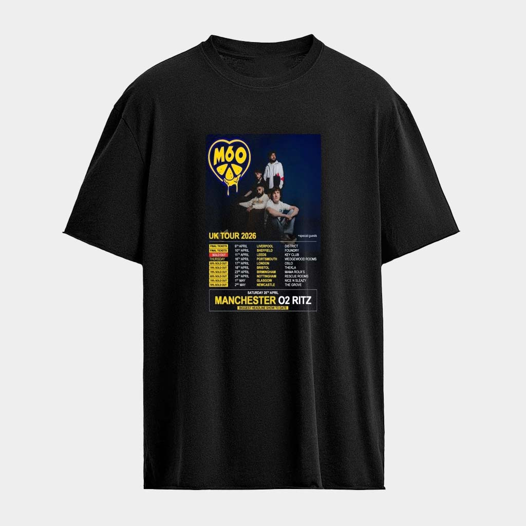 M60 02 Ritz UK Tour 2026 T-Shirt Fan Merch Gifts For Brother M60 02 Ritz UK Tour 2026 T-Shirt Fan Merch Gifts For Brother