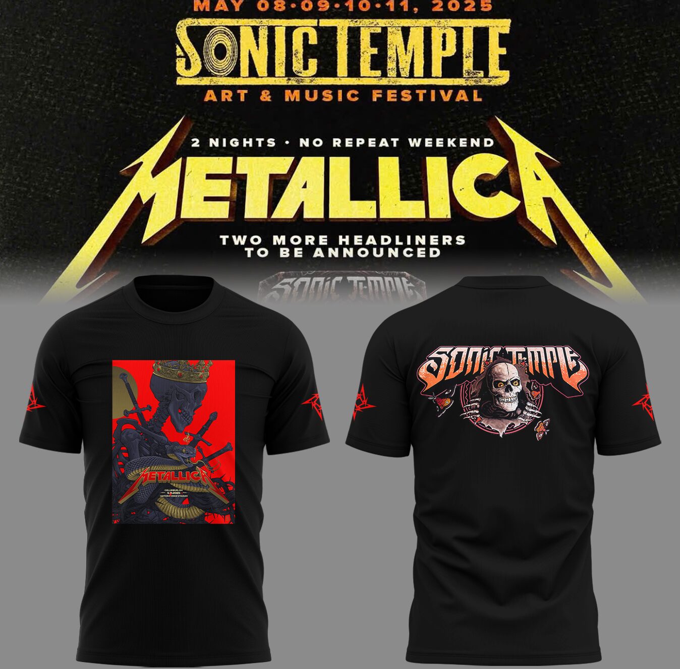 M72 World Tour x Sonic Temple T-Shirt Unique Gift for Music Fans