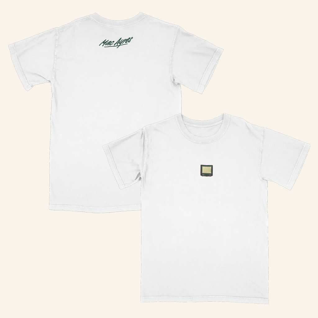 Mac Ayres Merch White TV T-Shirt Christmas Presents For Boyfriend Mac Ayres Merch White TV T-Shirt Christmas Presents For Boyfriend