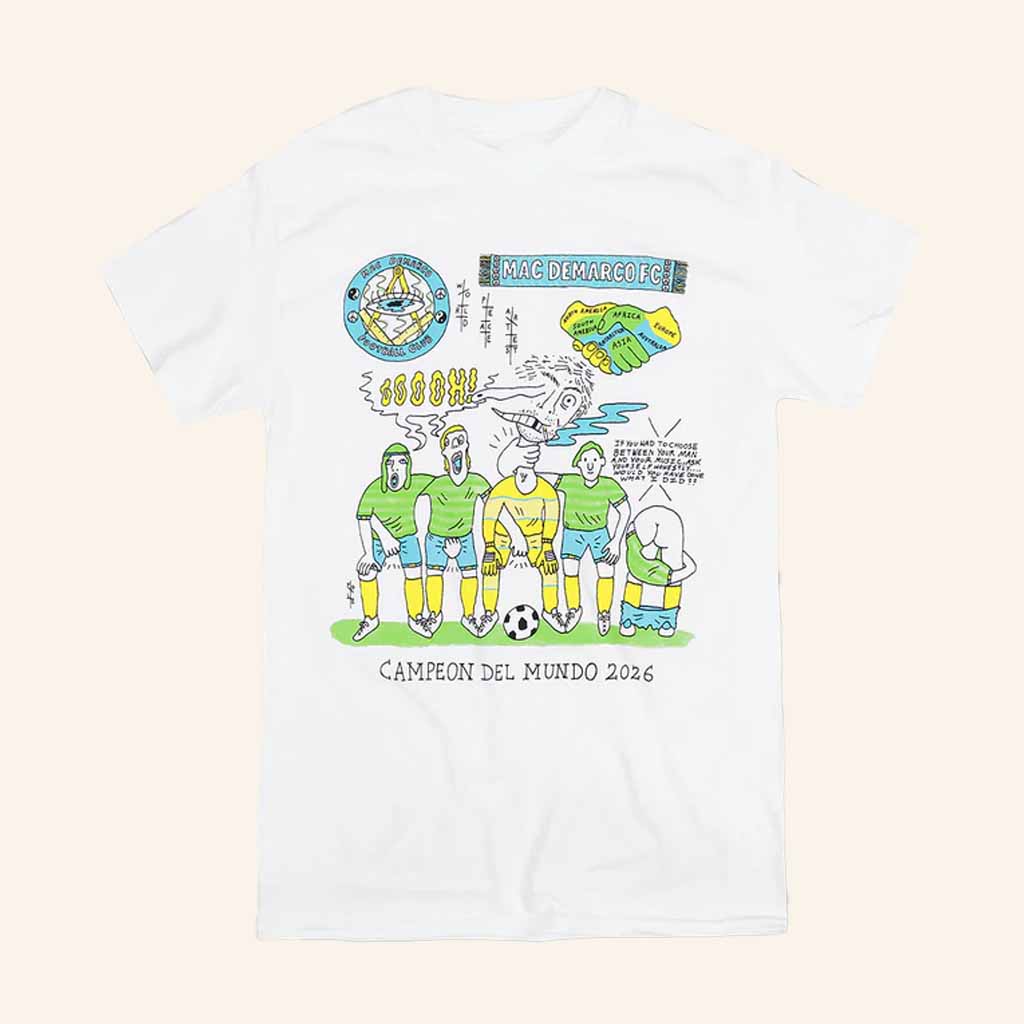 Mac DeMarco Merch Football Club Campeon Del Mundo 2026 T-Shirt Xmas Gifts For Friend Mac DeMarco Merch Football Club Campeon Del Mundo 2026 T-Shirt Xmas Gifts For Friend
