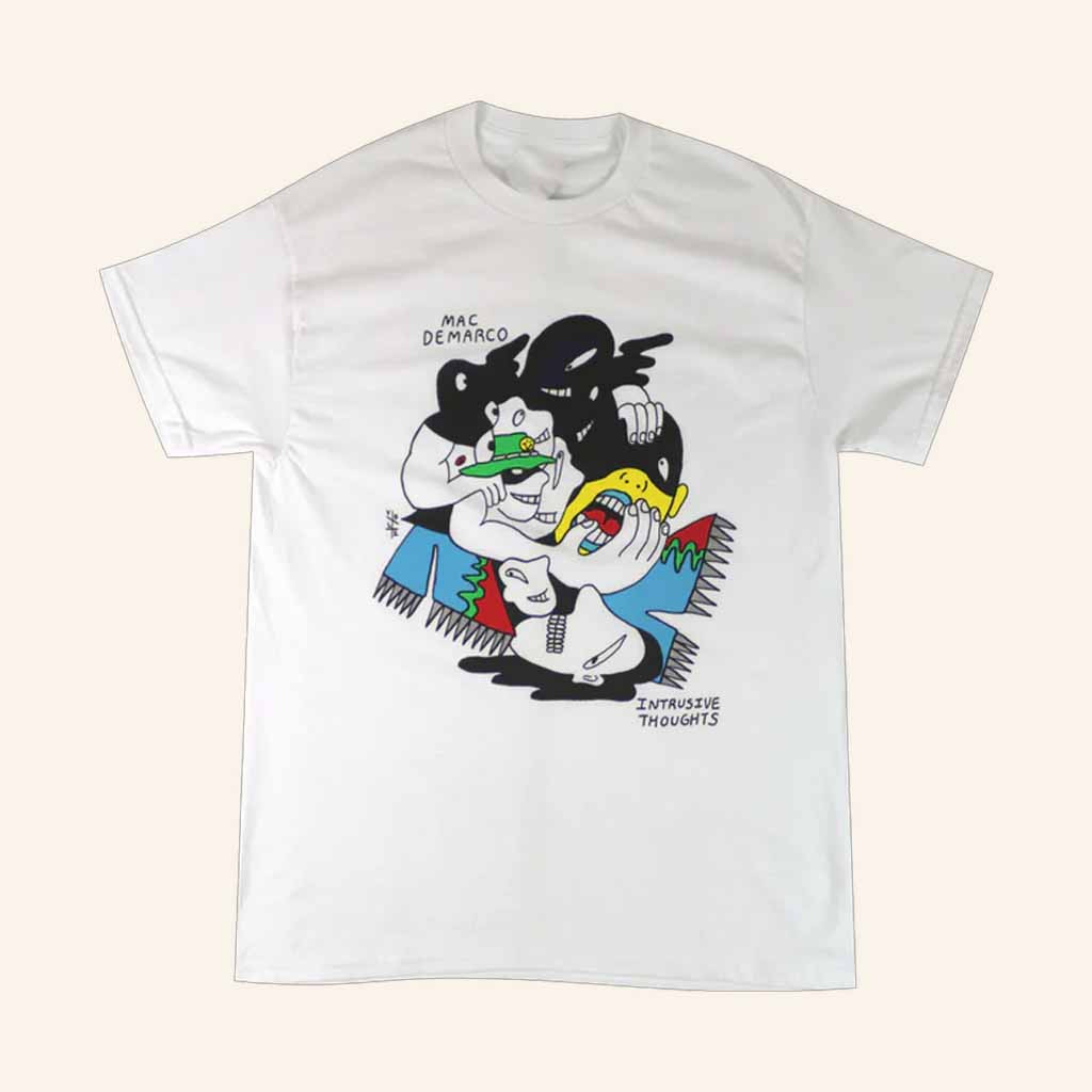 Mac DeMarco Merch Intrusive Thoughts White T-Shirt Christmas Gifts For Friend