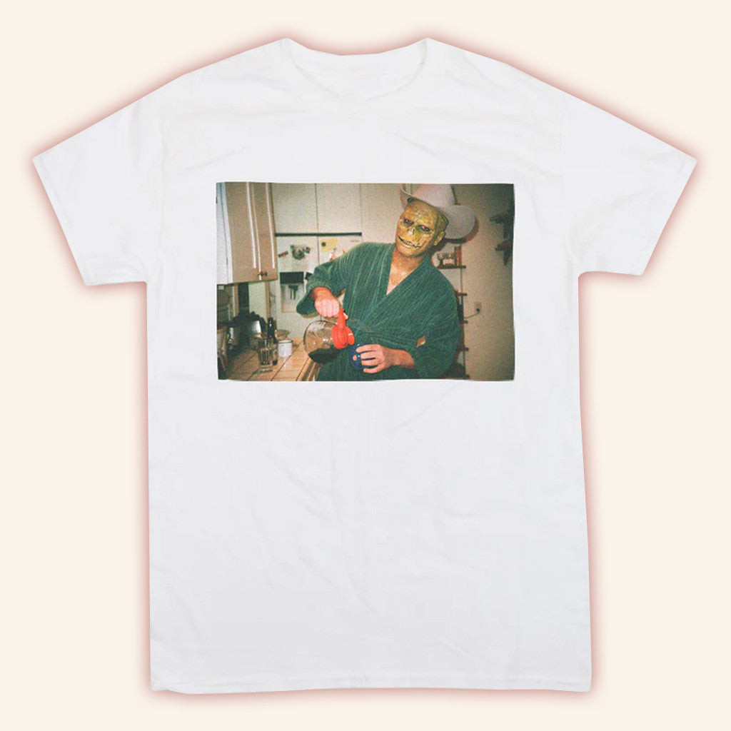 Mac Demarco Merch Lizard Man Coffee White T-Shirt Gifts For Him Mac Demarco Merch Lizard Man Coffee White T-Shirt Gifts For Him