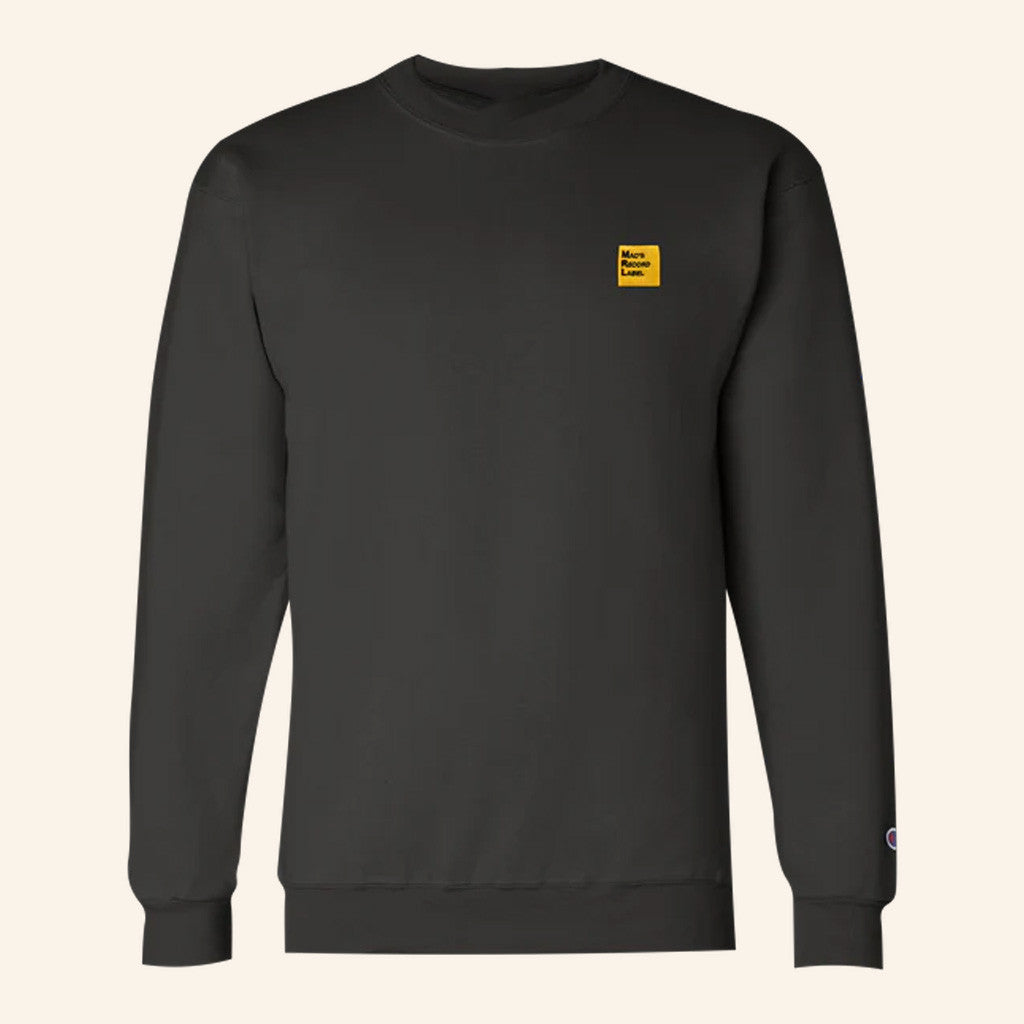 Mac Demarco Merch MRL Logo Embroidered Black Crewneck Sweatshirt Gifts For Husband Mac Demarco Merch MRL Logo Embroidered Black Crewneck Sweatshirt Gifts For Husband