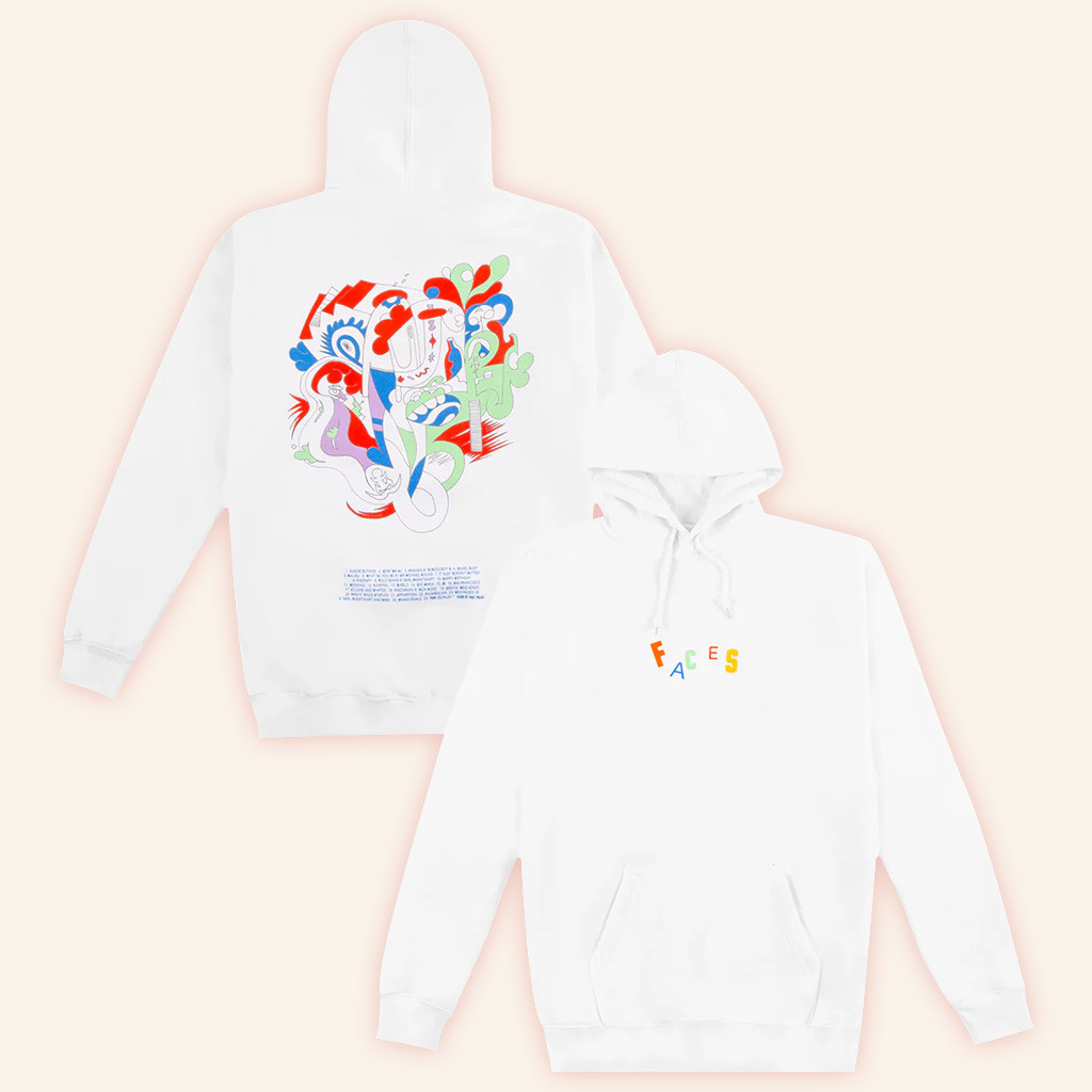 Mac Miller Merch Faces Letters White Hoodie Gift Ideas For Best Friend Mac Miller Merch Faces Letters White Hoodie Gift Ideas For Best Friend