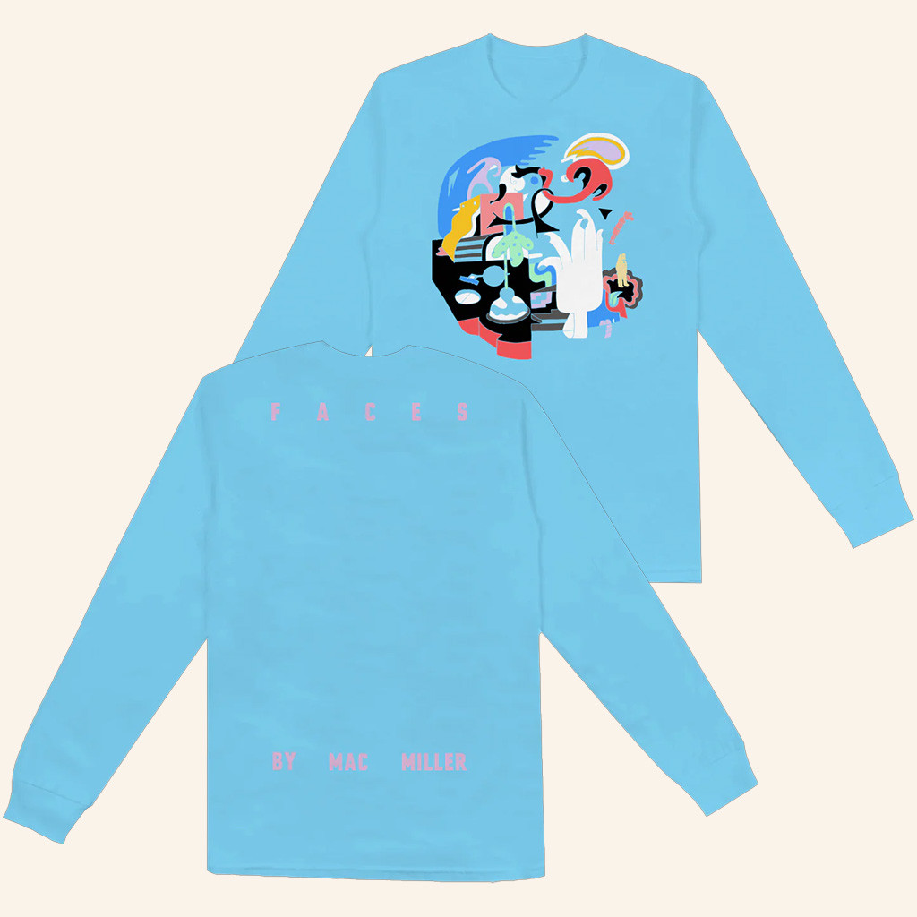 Mac Miller Merch Faces Smile Long Sleeve Shirt Gift Ideas For Husband Mac Miller Merch Faces Smile Long Sleeve Shirt Gift Ideas For Husband