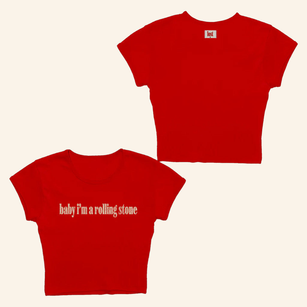 Machine Gun Kelly Merch Baby I'm A Rolling Stone Cropped T-Shirt Gift Ideas For Her