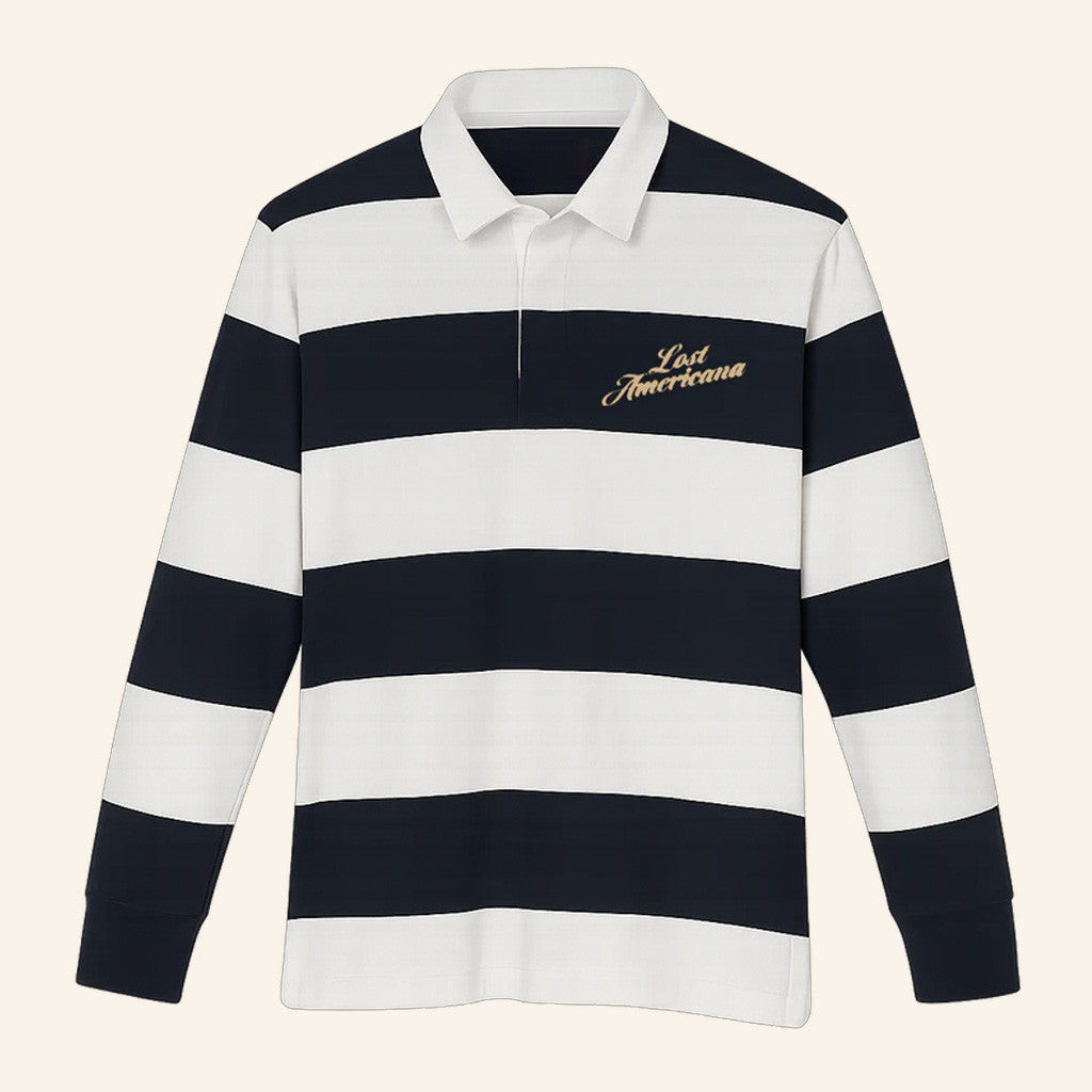 Machine Gun Kelly Merch Lost Americana Striped Long Sleeve Polo Shirt Gifts For Dudes Machine Gun Kelly Merch Lost Americana Striped Long Sleeve Polo Shirt Gifts For Dudes