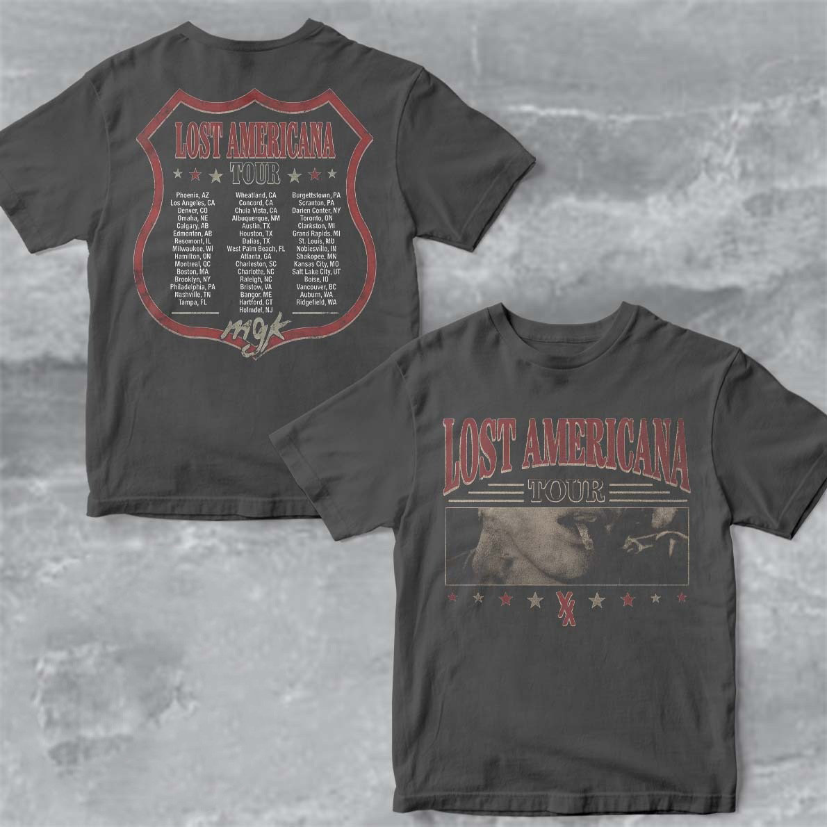 Machine Gun Kelly MGK Lost Americana Tour 2025 T-Shirt Fan Gear Gift For Alternative Music Fans