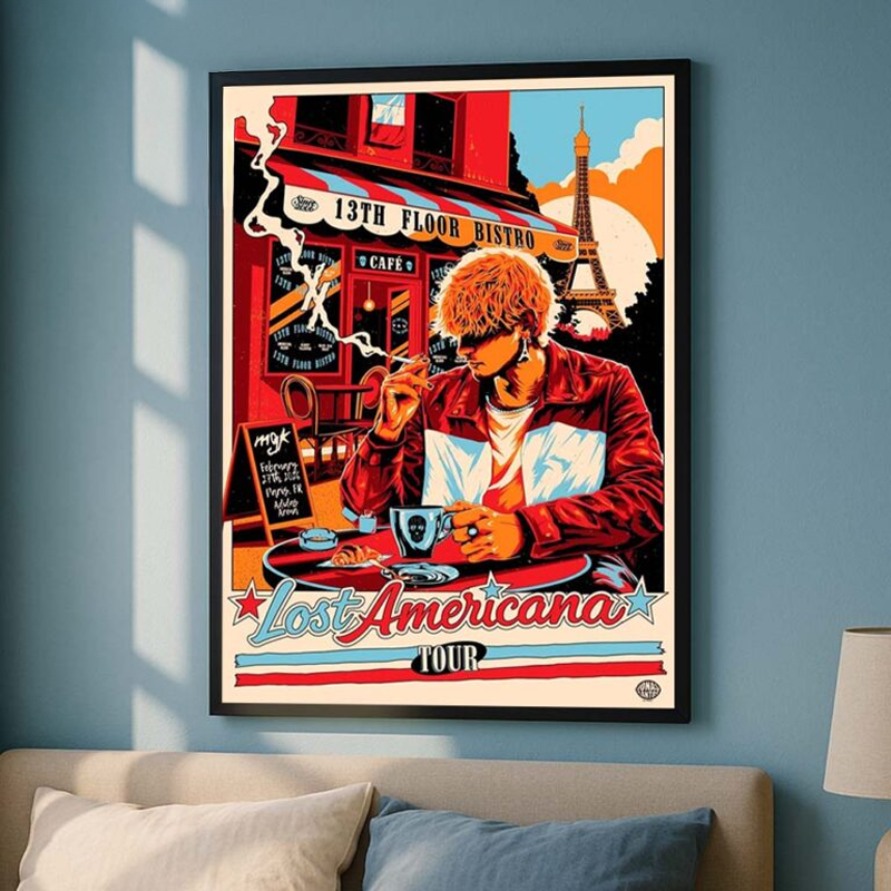 Machine Gun Kelly Tour Poster Lost Americana Tour Across North America 2026 Home Decor Poster Machine Gun Kelly Tour Poster Lost Americana Tour Across North America 2026 Home Decor Poster