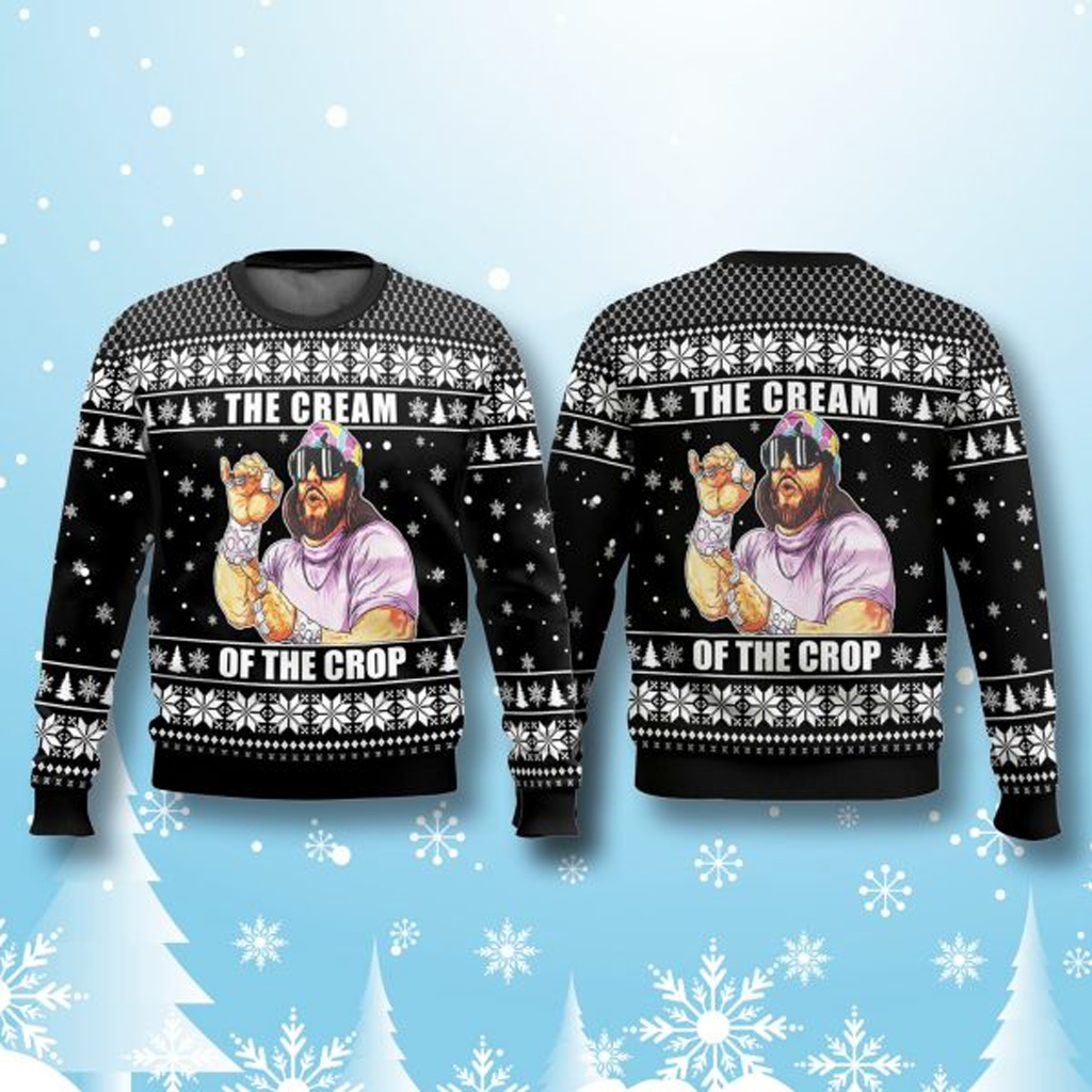 Macho Man The Cream Of The Crop Ugly Christmas Sweater Christmas Present For Dad Macho Man The Cream Of The Crop Ugly Christmas Sweater Christmas Present For Dad