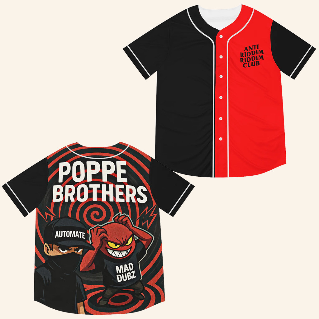 Mad Dubz x Automate Jersey Poppe Brothers Riddim Jersey Anti Riddim Riddim Club Apparel
