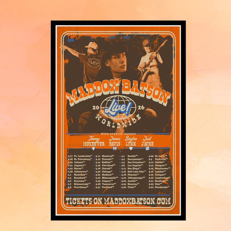 Maddox Batson Merch Worldwide Tour 2026 Poster Wall Decor For Living Room Gifts For Fans