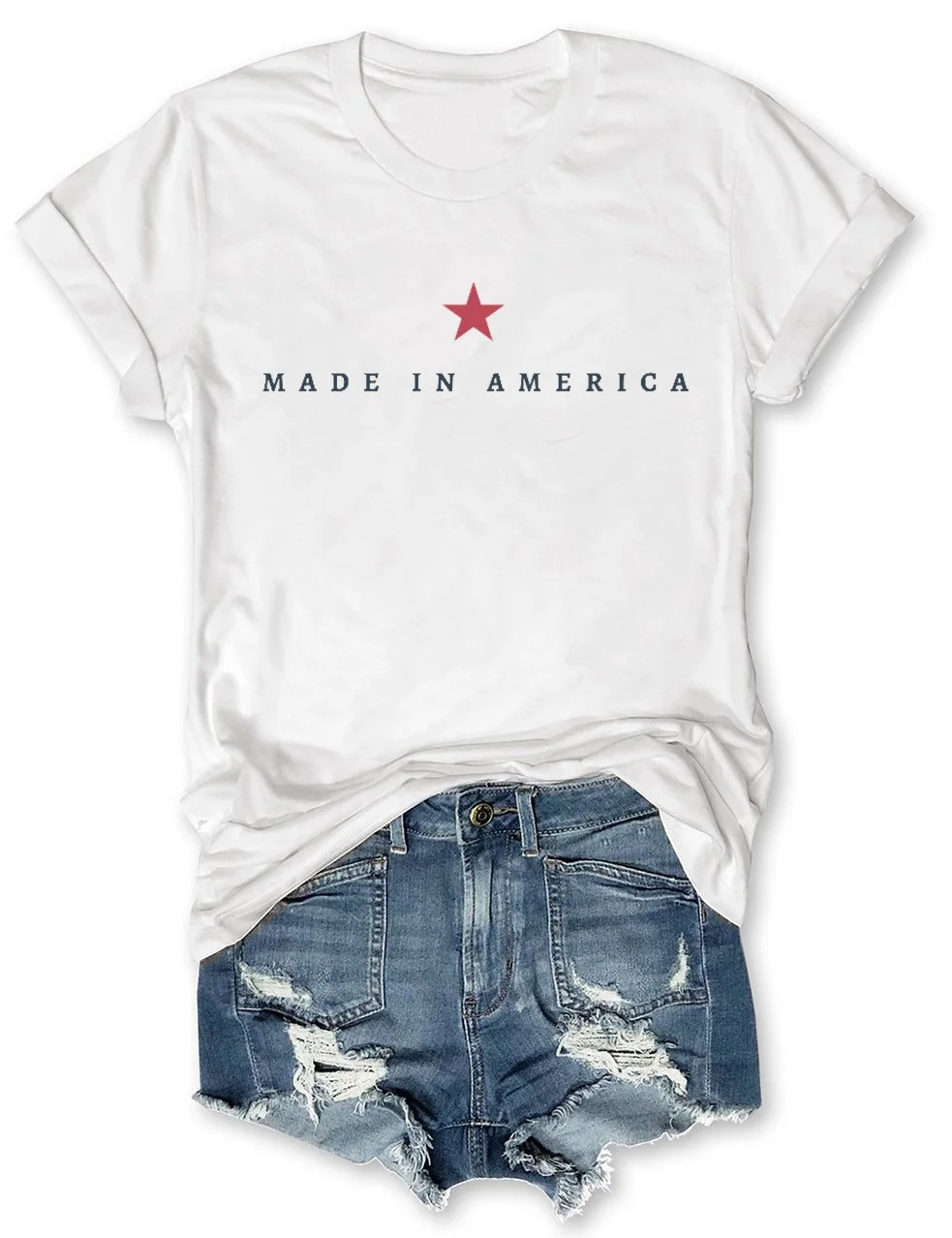 Made In America T-Shirt Patriotic Pride Gift 4th Of July Independence Day Merch