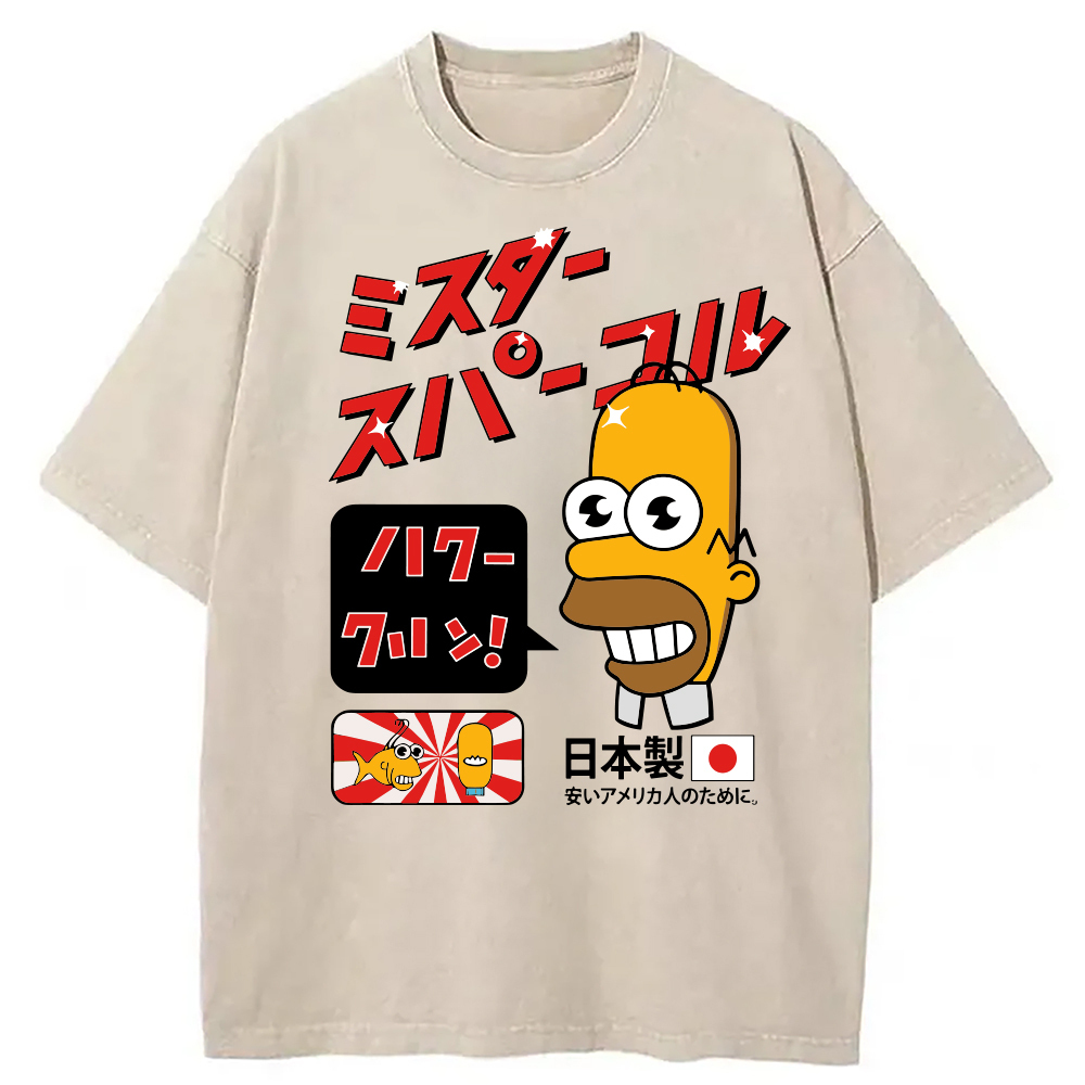 Made in Japan Vintage Washed T-Shirt Retro Streetwear Graphic Top Gifts For Sister