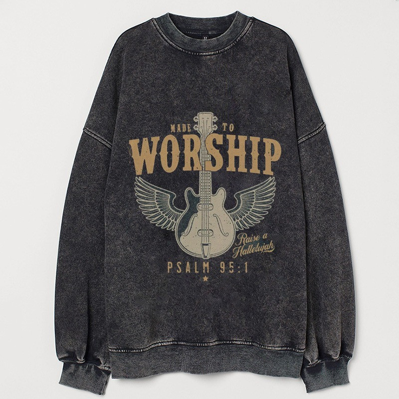 Made to Worship Christmas Sweatshirt Faith Clothing Xmas Holiday Gifts For Christians