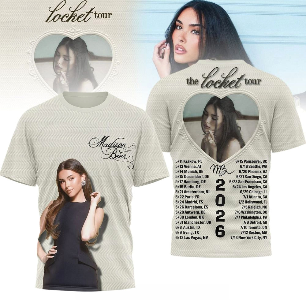 Madison Beer The Locket Tour 2026 T-Shirt Madison Beer Merch Gifts For Music Enthusiasts