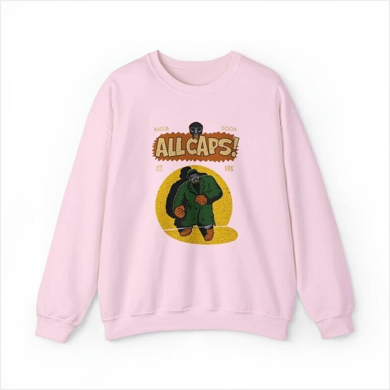 Madlib Doom All Caps Sweatshirt Mf Doom Sweatshirt Gifts For Fans Merch Apparel Madlib Doom All Caps Sweatshirt Mf Doom Sweatshirt Gifts For Fans Merch Apparel