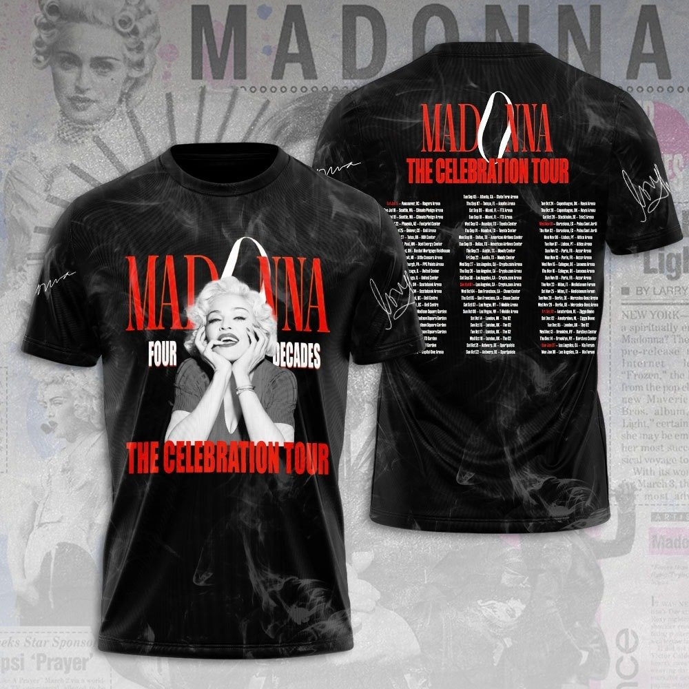 Madonna Four Decades The Celebration Tour T-Shirt Presents For Music Lovers
